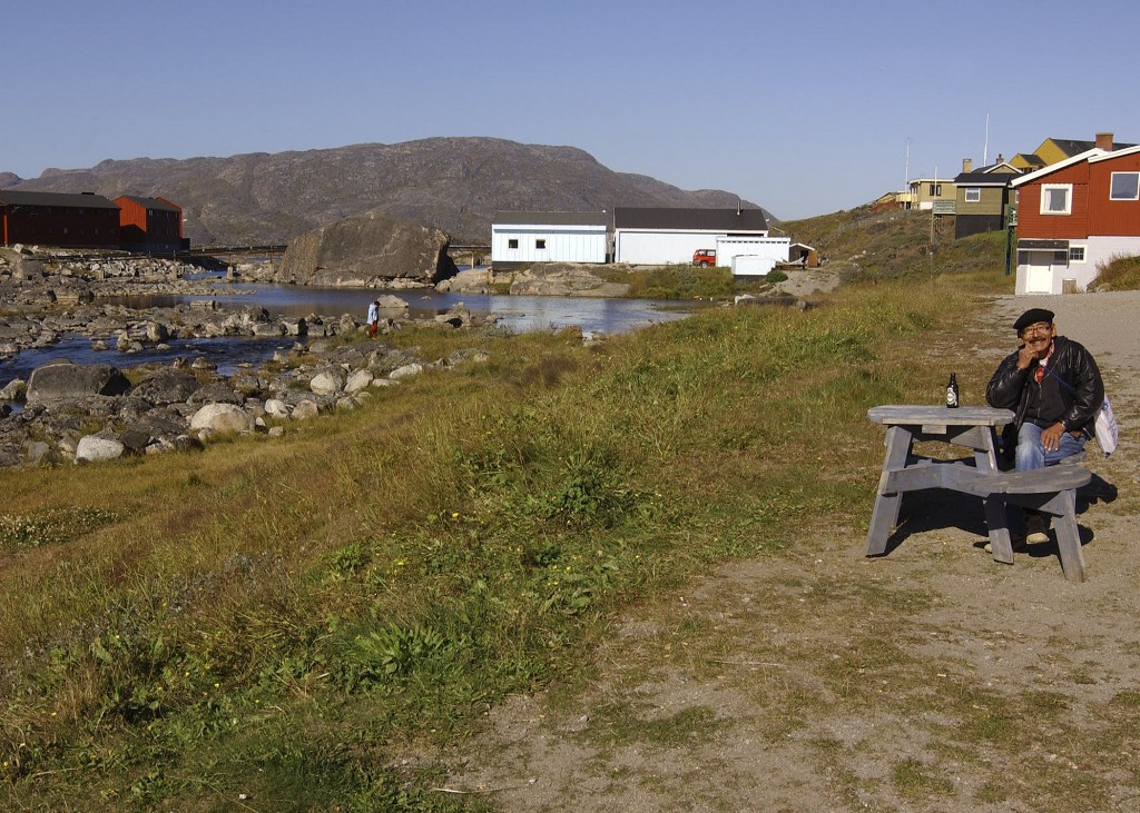 Local artist in Qaqortoq, Greenland