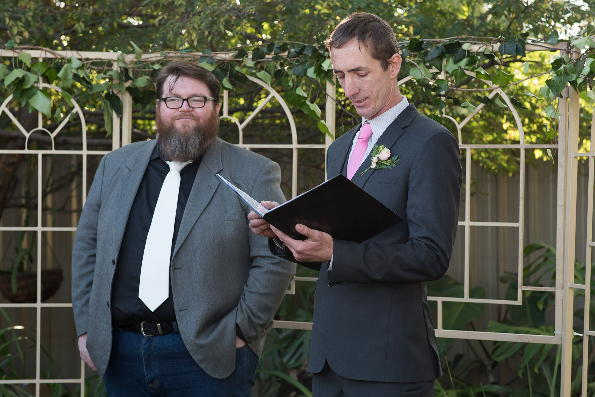 groom says his vows