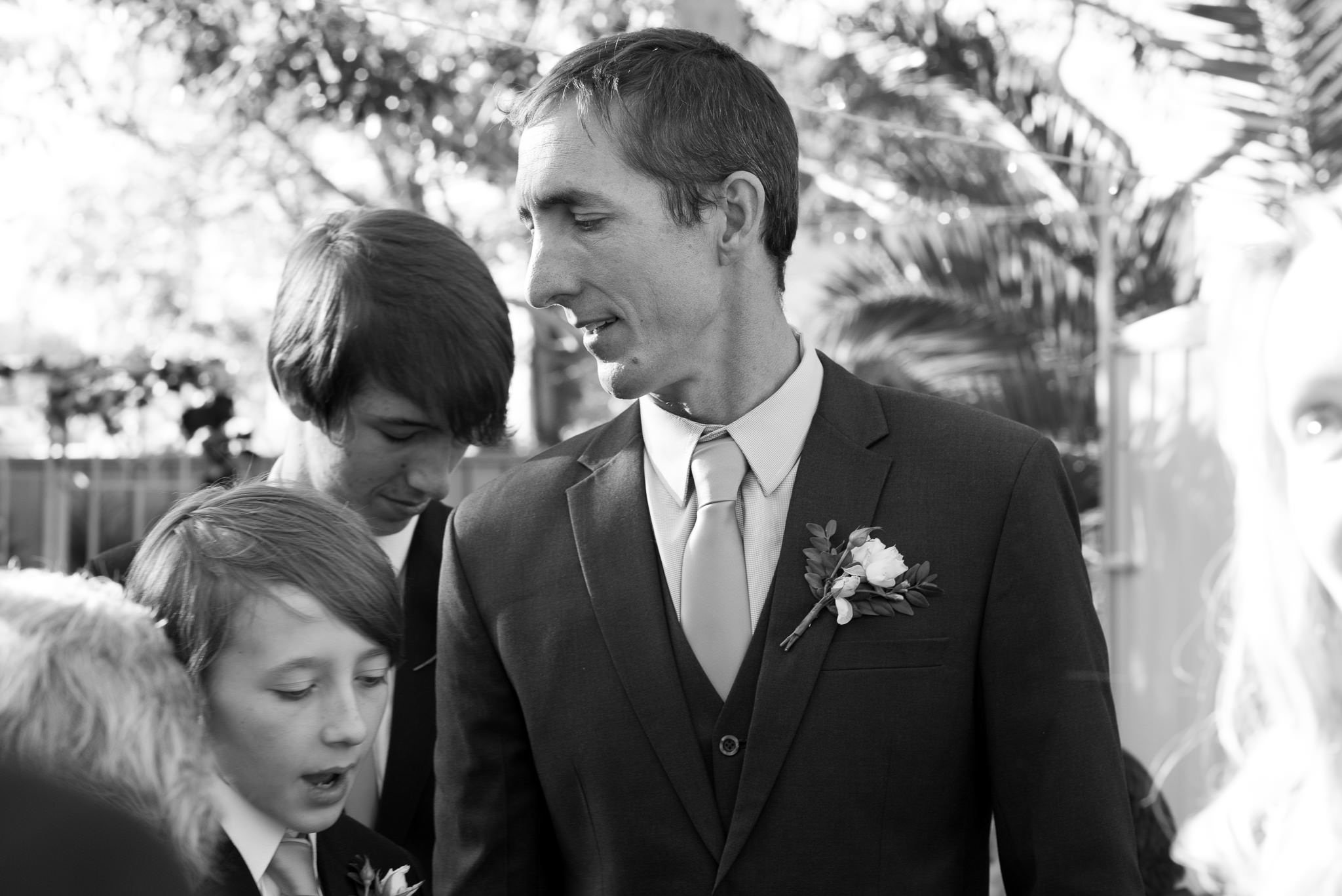 groom with his boys