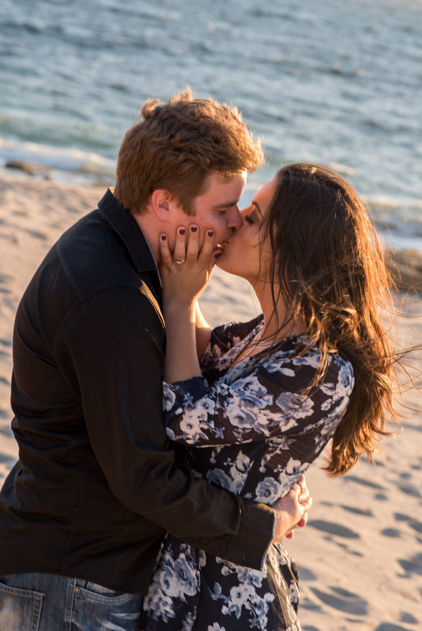 Boy and girl kissing