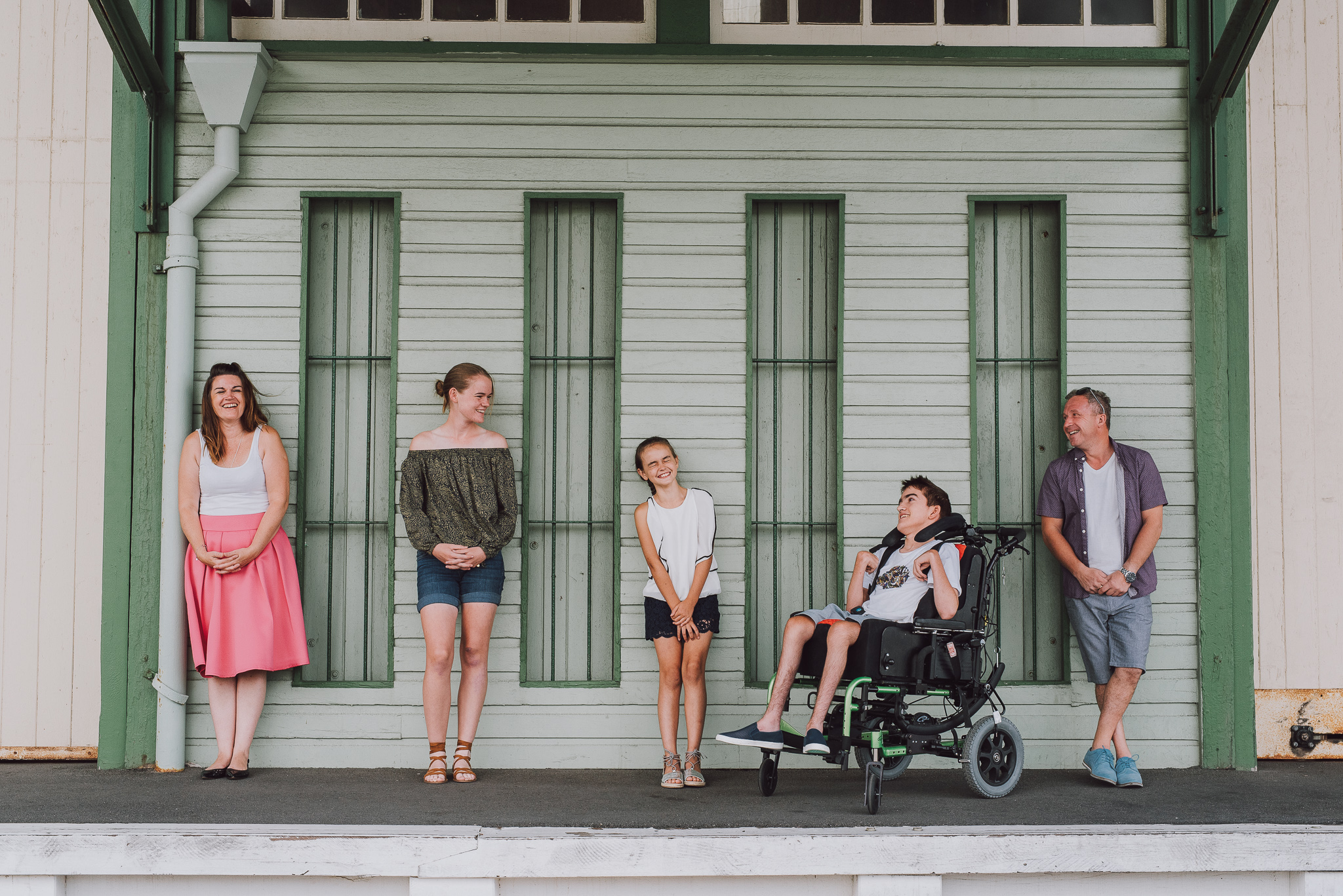 family photo at Fremantle green sheds