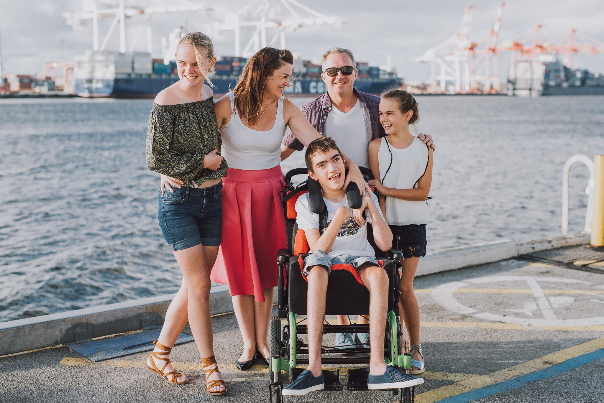 Family portrait at Fremantle wharf