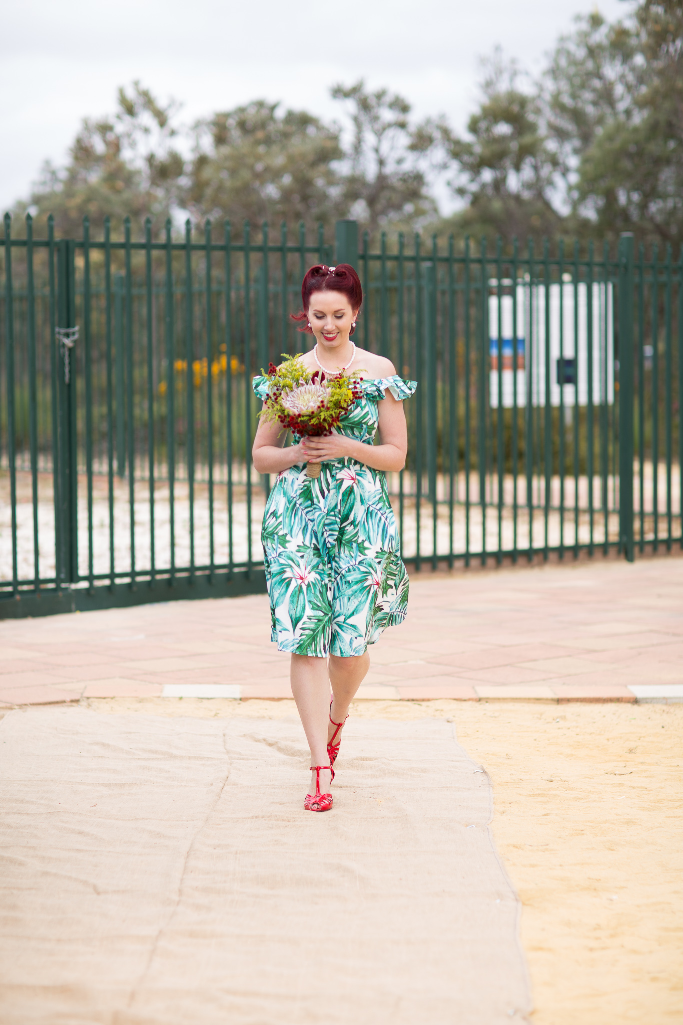 Bridesmaid walks down the aisle at the GDC