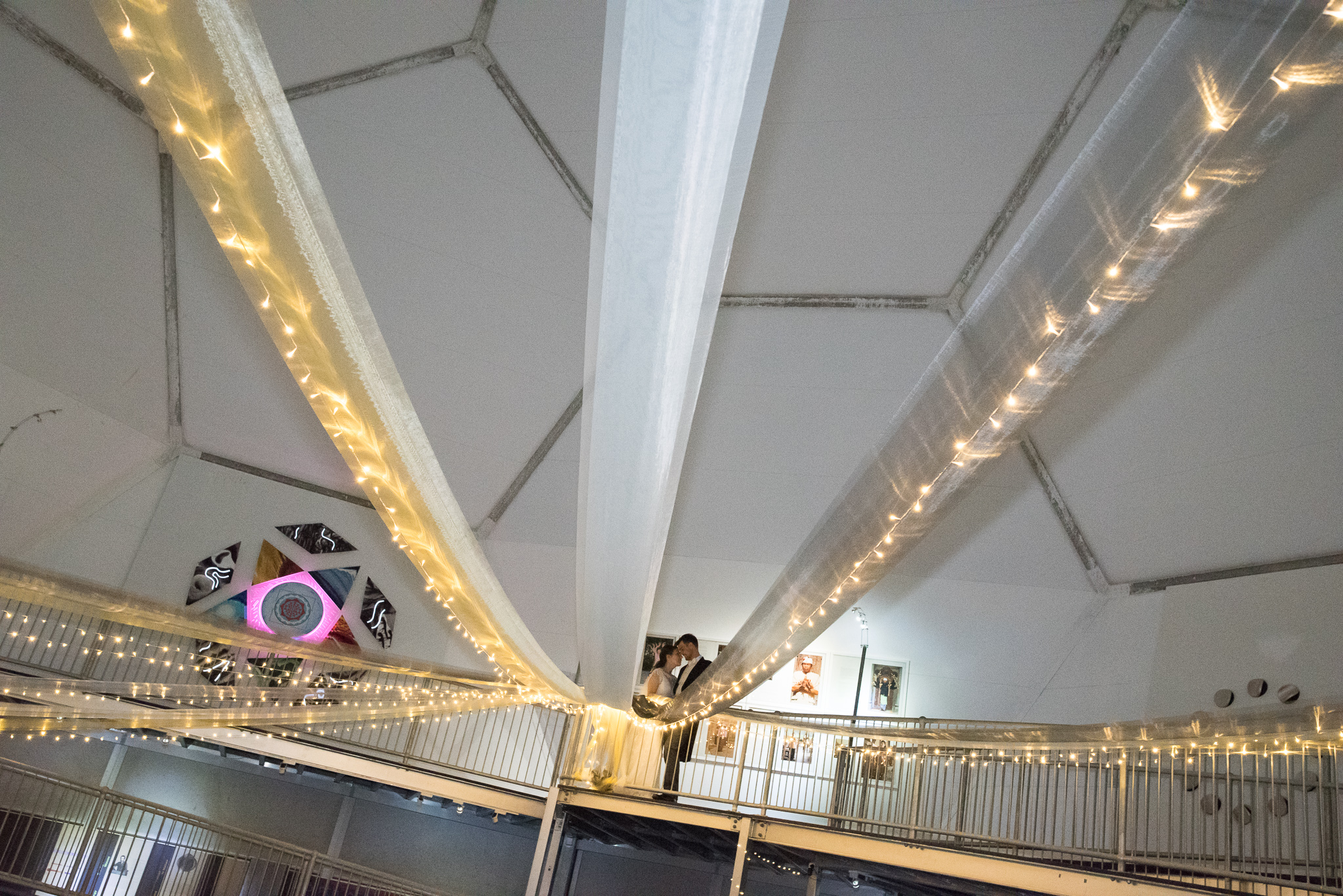 Gravity discovery centre cosmology gallery decorated for wedding