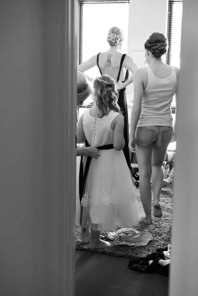 Flowergirl getting ready