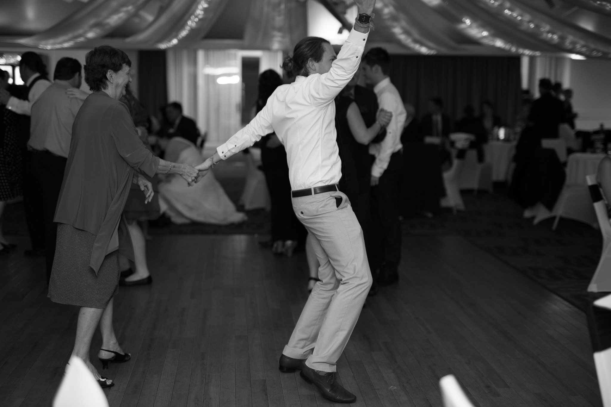 outgoing wedding guest dancing