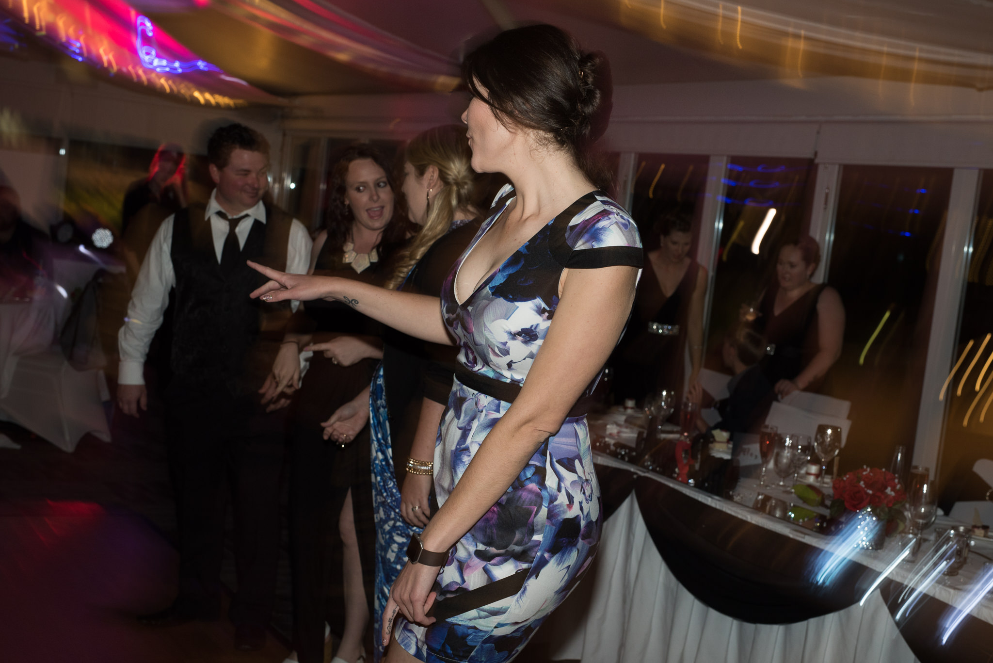 wedding guests on the dancefloor