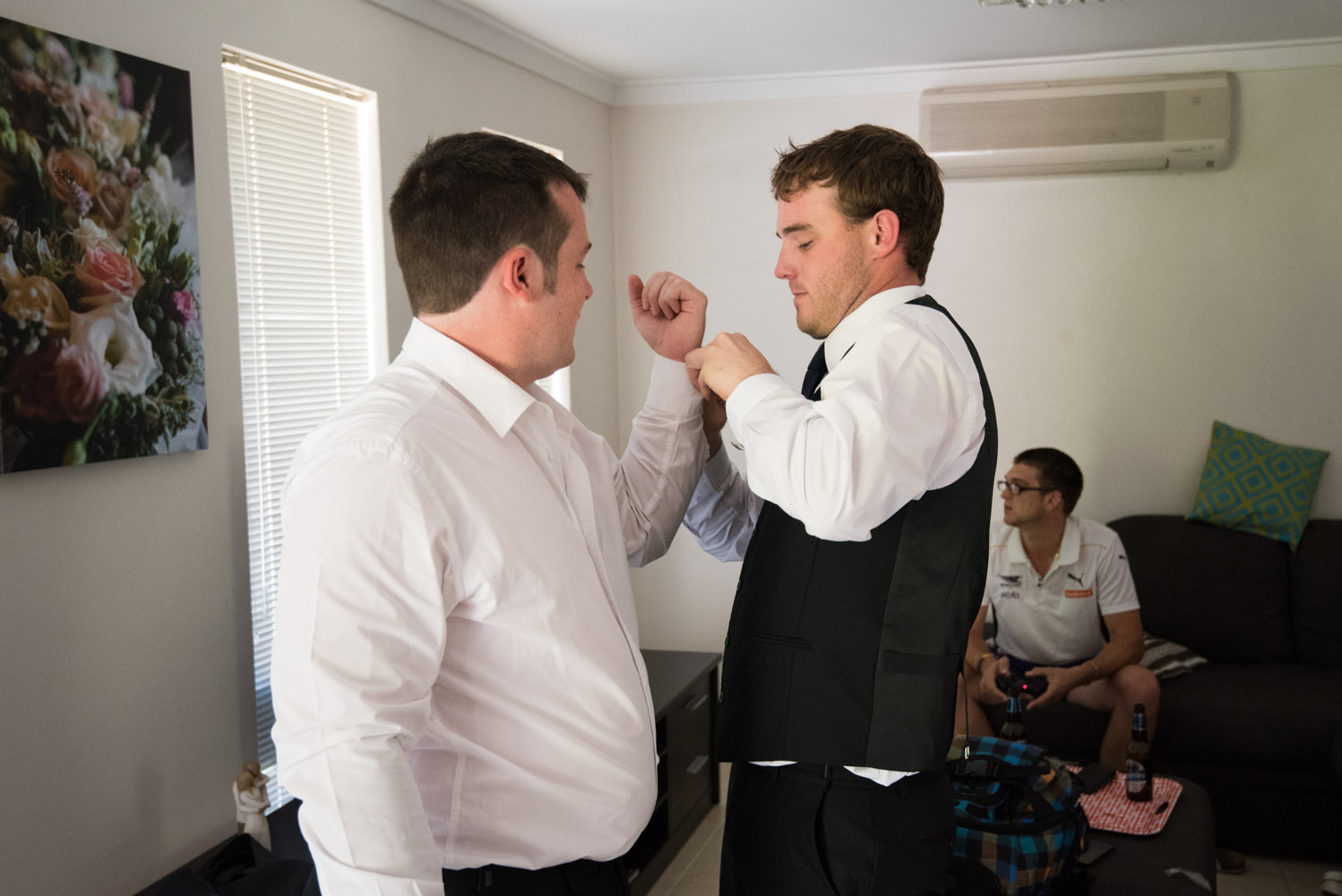 Groomsmen getting ready