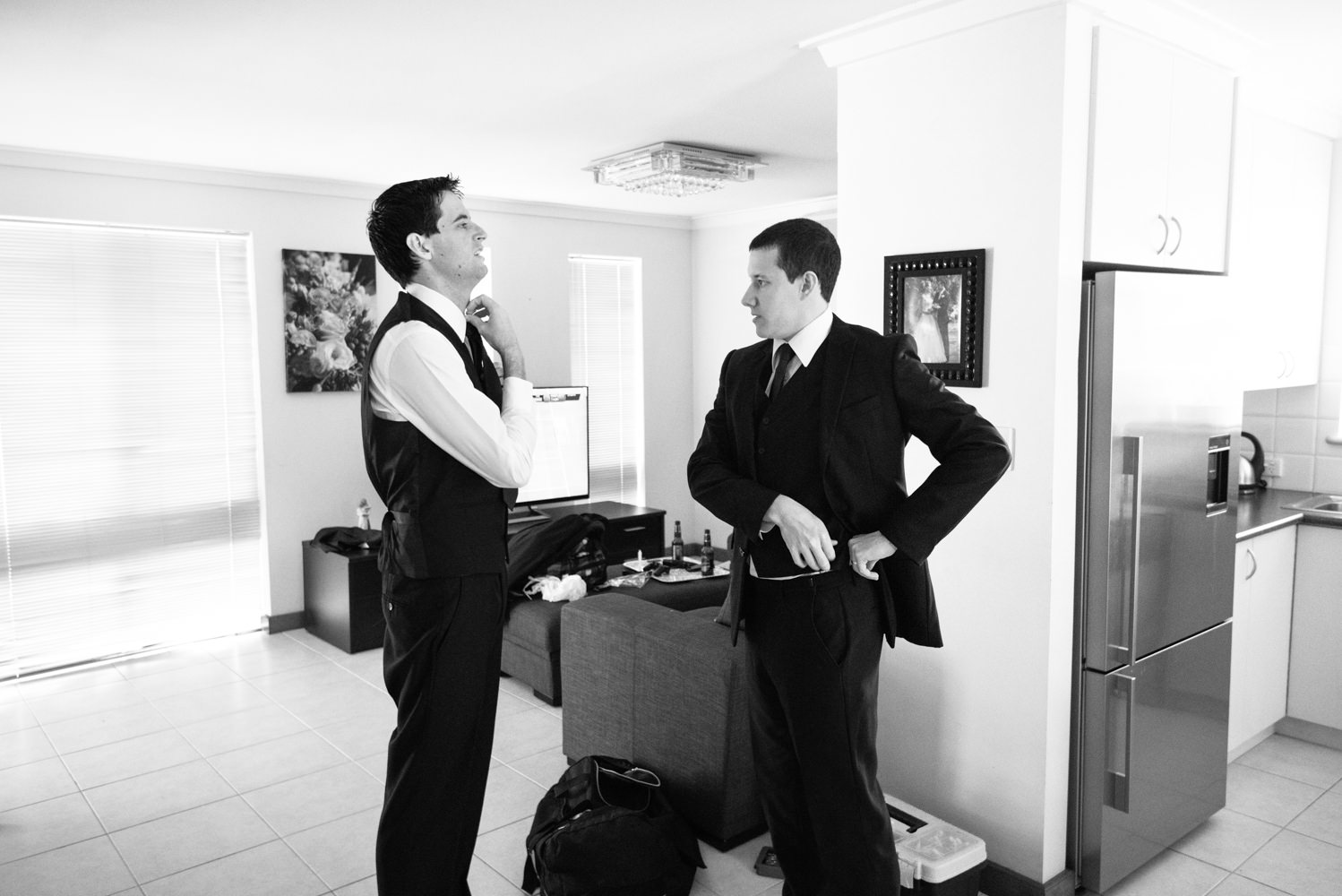 Groomsmen getting ready