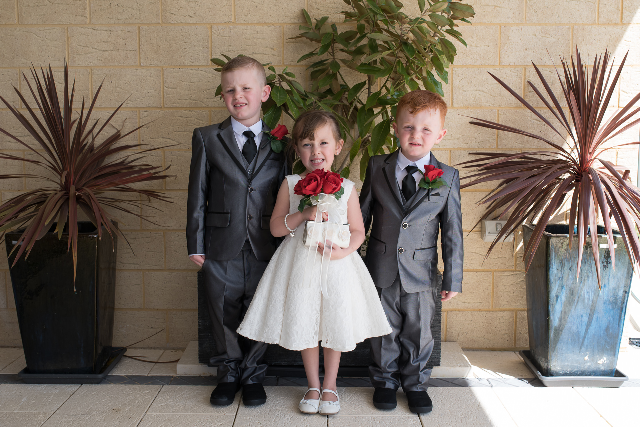 flower girl and page boys