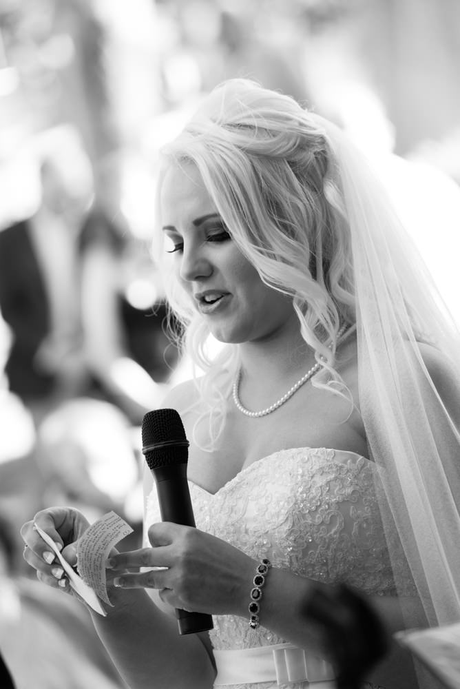 Bride says her vows at ceremony