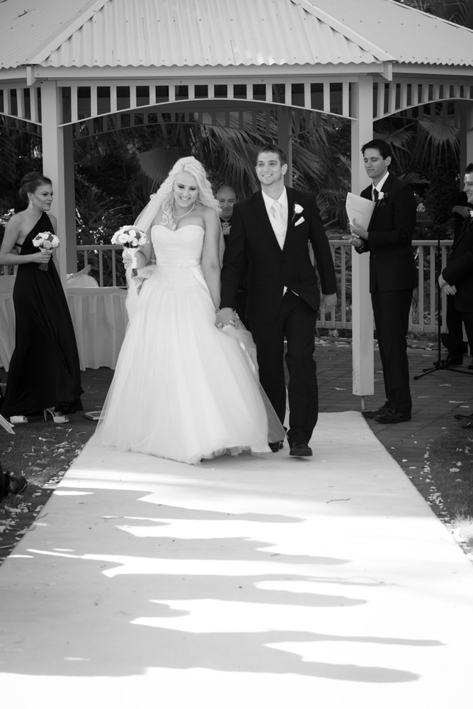 Black and white photo of recessional