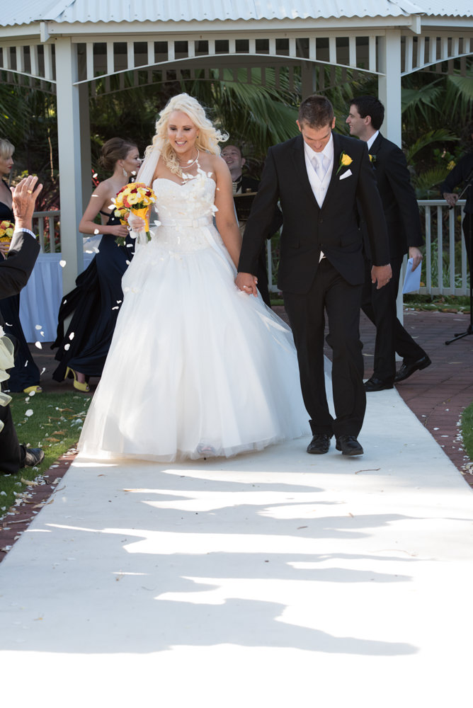 Flower shower after ceremony