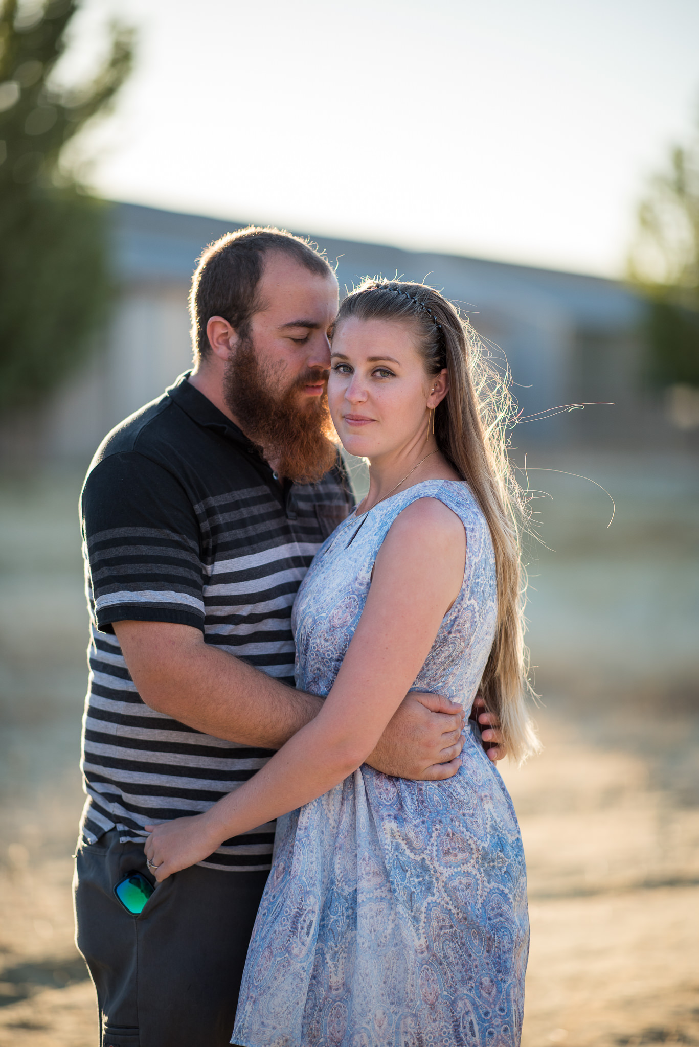 engaged girl looking at camera