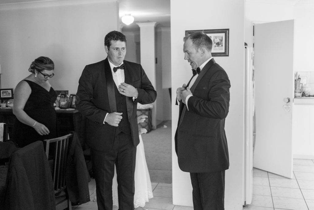 groom getting ready