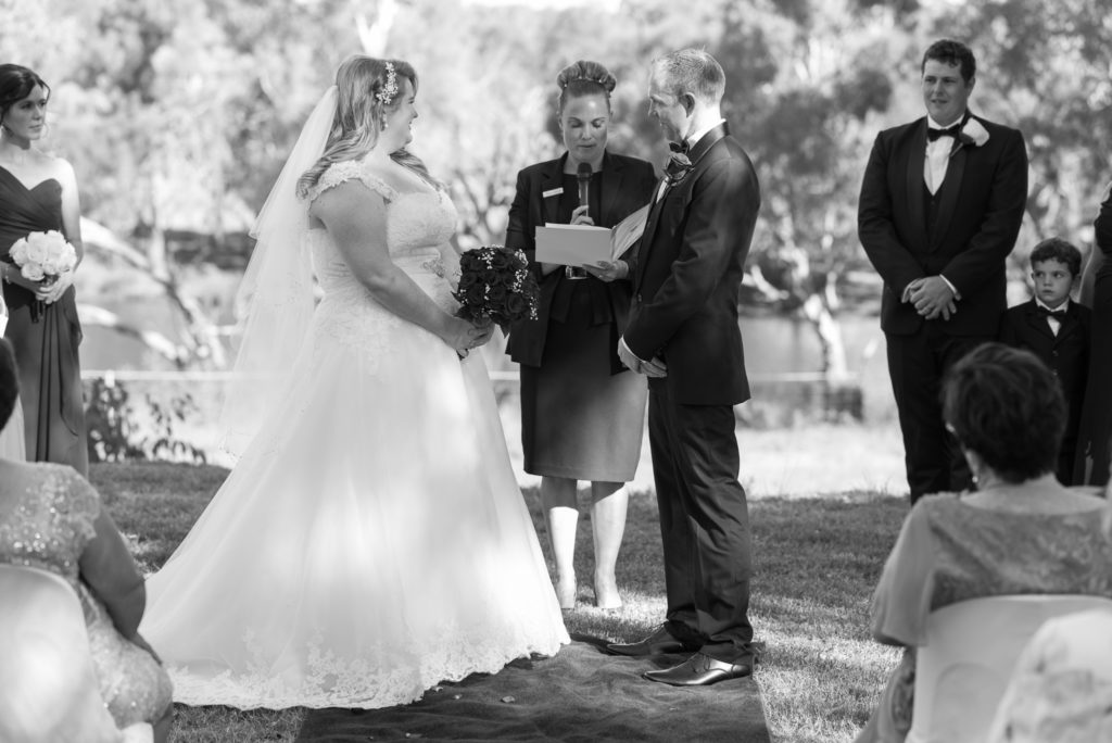 bridal party during the wedding ceremony