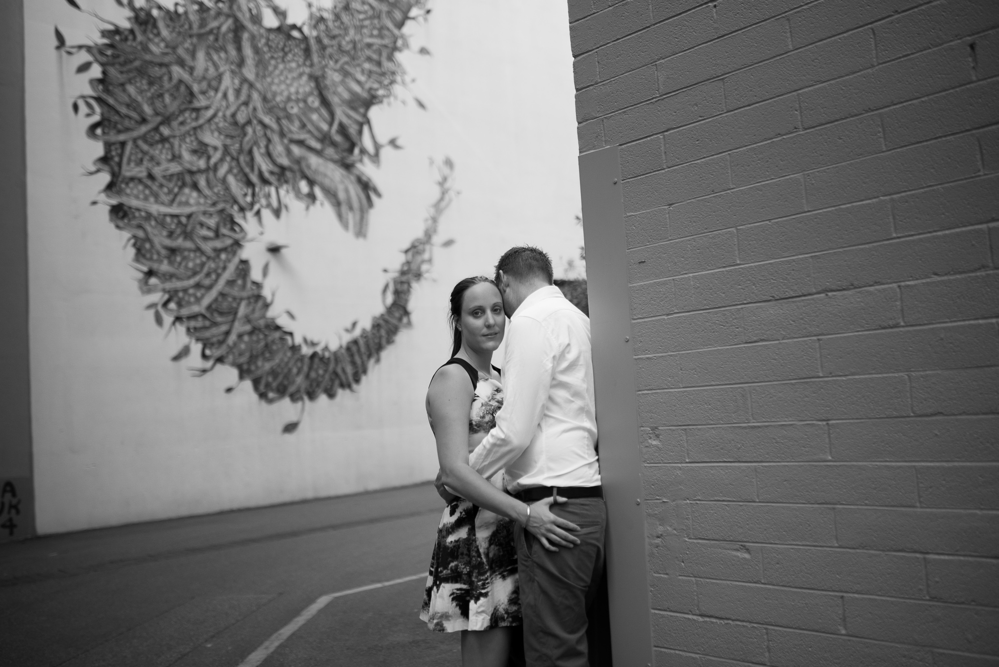 Girl and her fiancee on their Wolf Lane engagement shoot