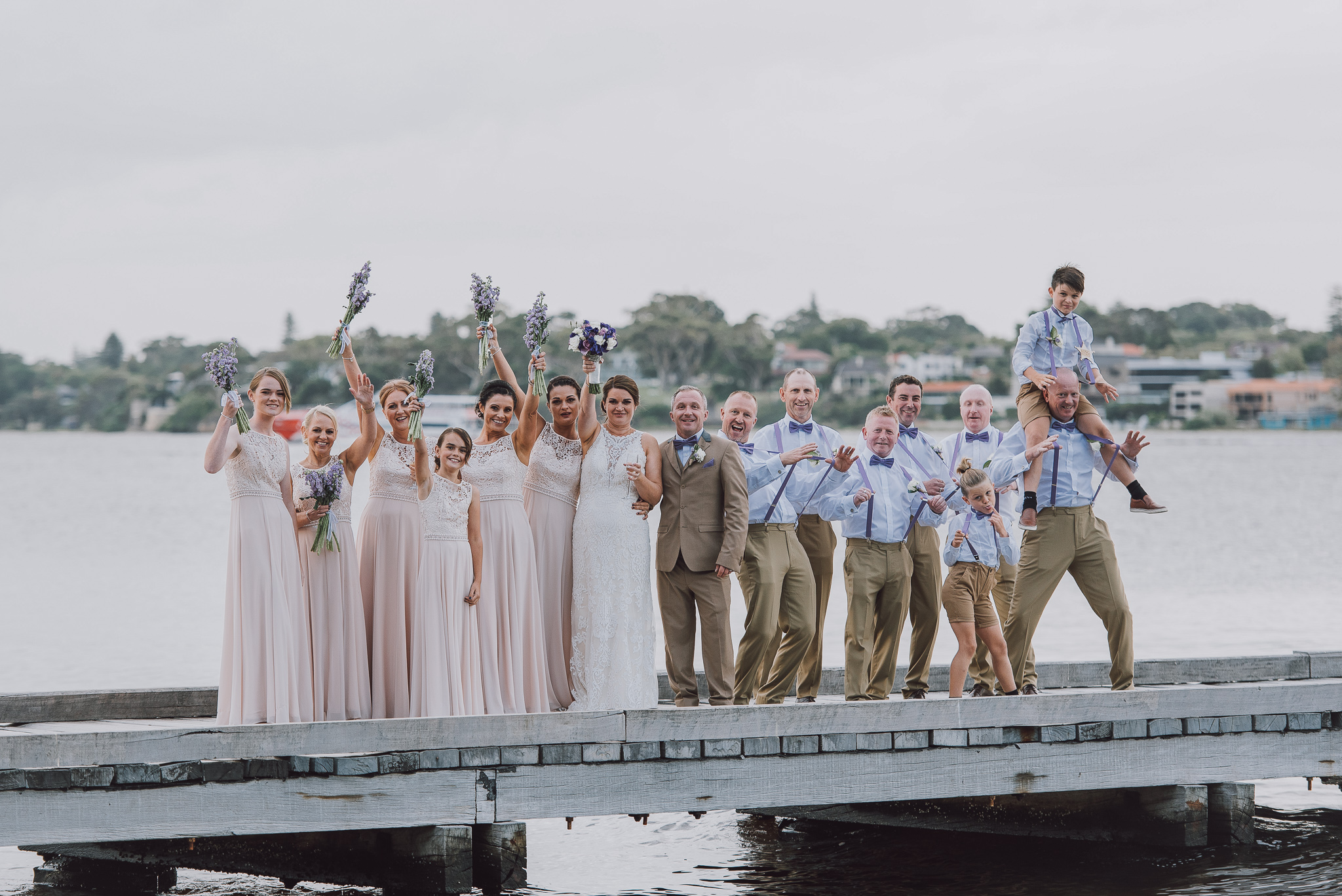 whole bridal party down at point walter