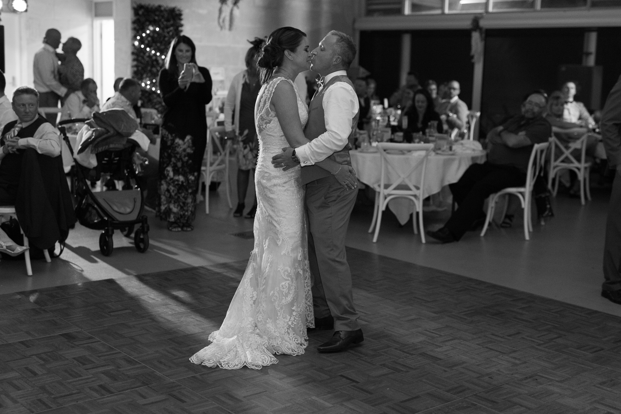 bride and groom on the dance floor