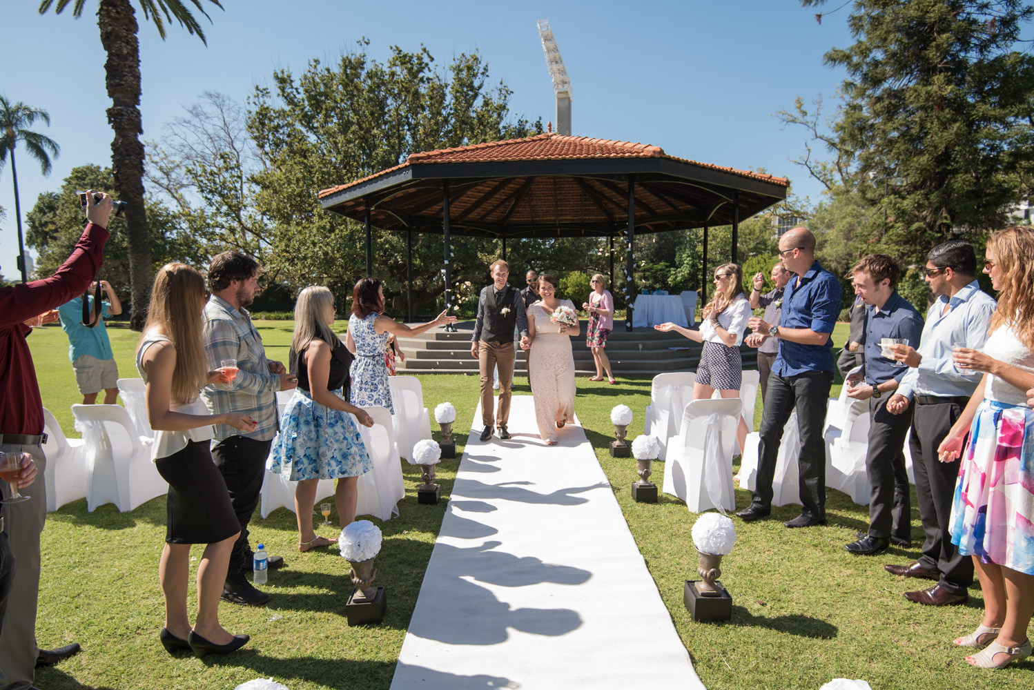 Flower shower recessional