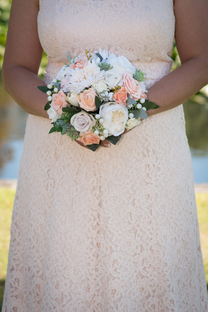 Close up of brides bouquet