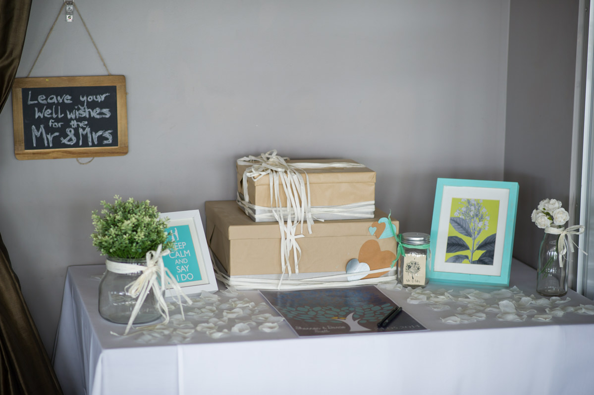 Gift table at wedding